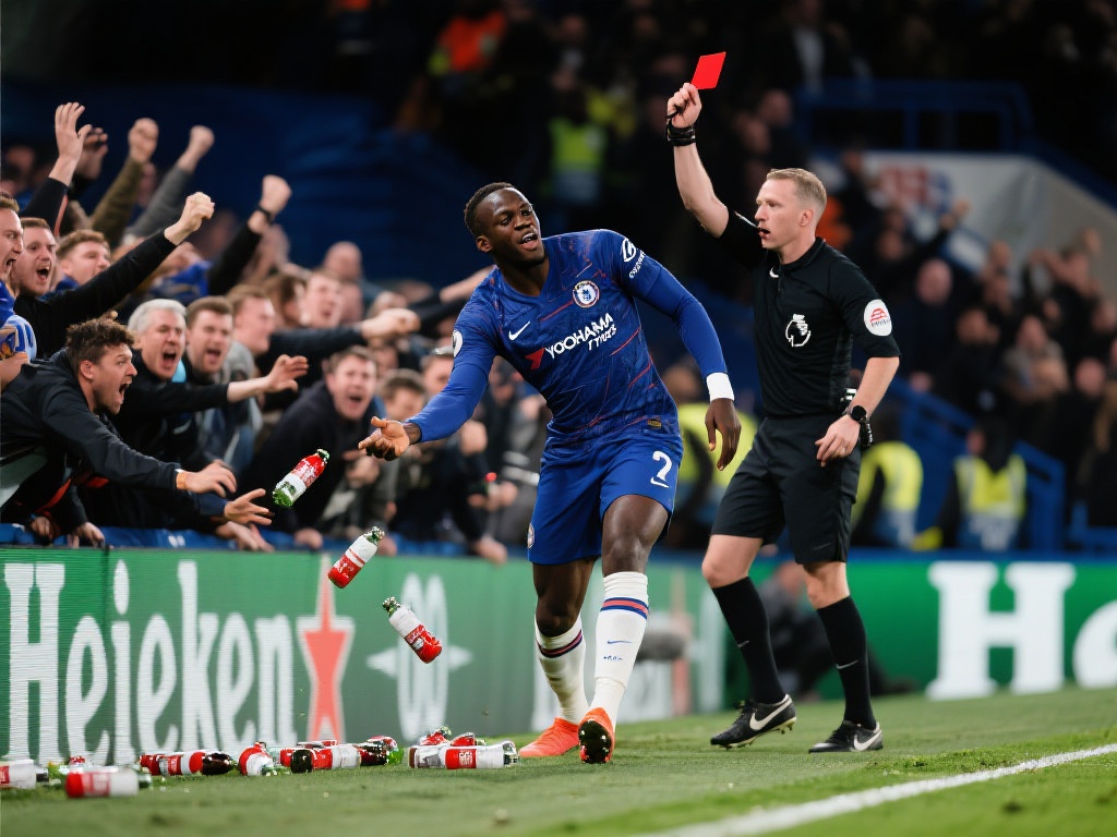 吕迪格染红冲突升级,试图攻击裁判被阻止 在足球场上,激情与冲突时常让比赛充满戏剧